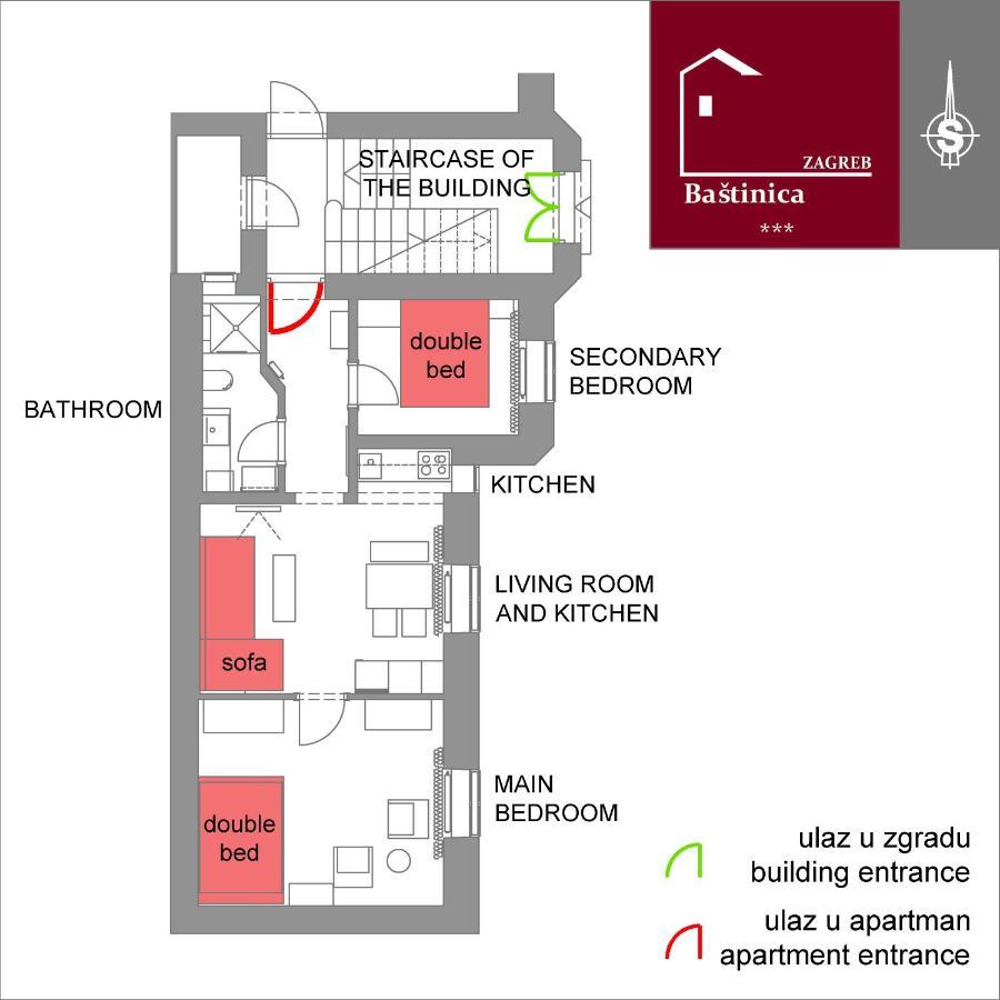 זאגרב Bastinica Superior Apartment, Old Town In City Center מראה חיצוני תמונה